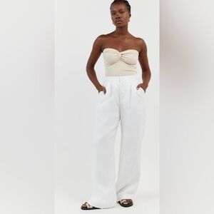 DISSH Cream Strapless Tank Top